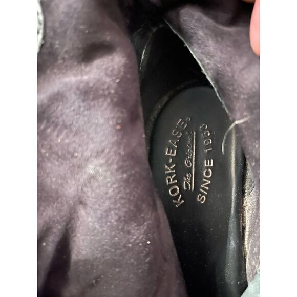 9.5 kork ease triple belted ankle boots/booties red leather italian - Picture 5 of 12